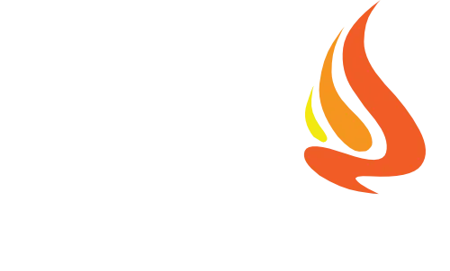 B.H. First Consulting logo with flame symbol on dark background