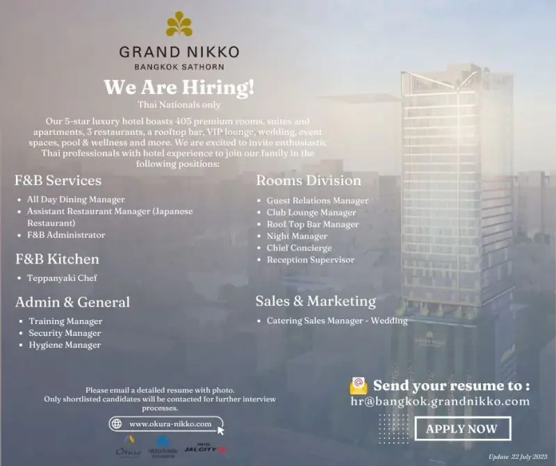 Various Position Grand Nikko Bkk