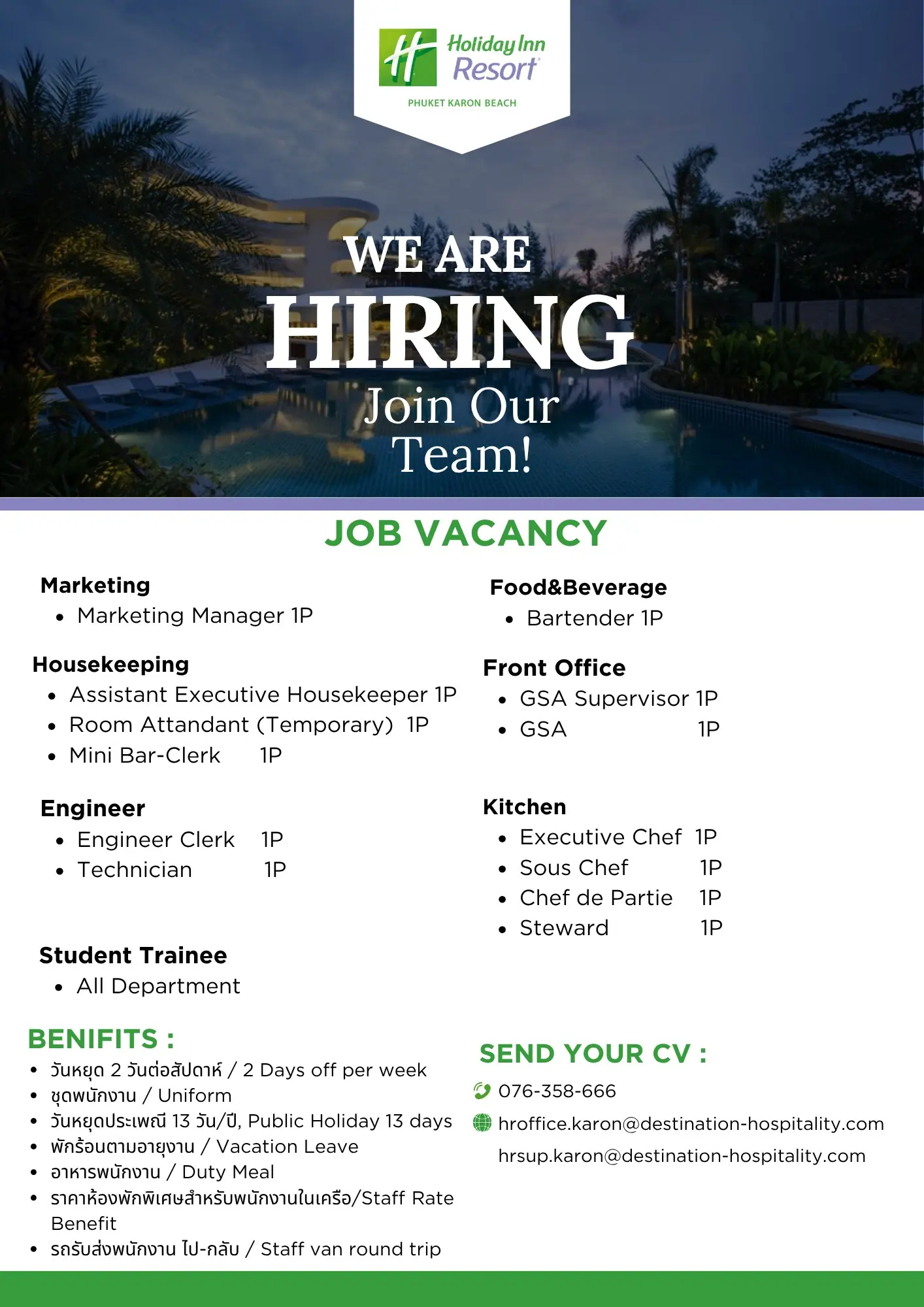 Various Position Holiday Inn Phuket