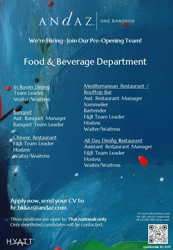 Various Position Andaz Bkk