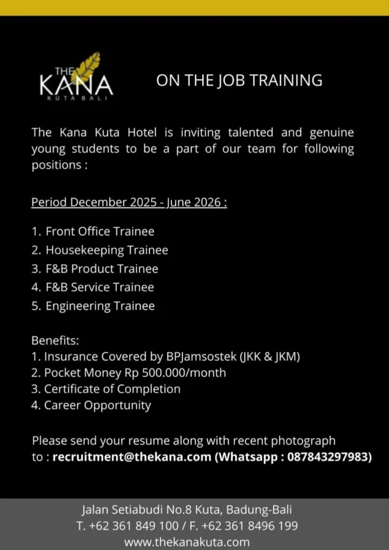 Internship Kana Bali