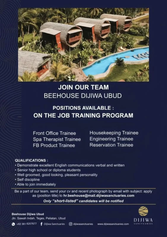 Internship Beehouse Ubud