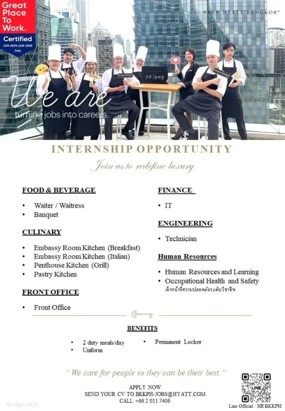 Internship Park Hyatt Bkk