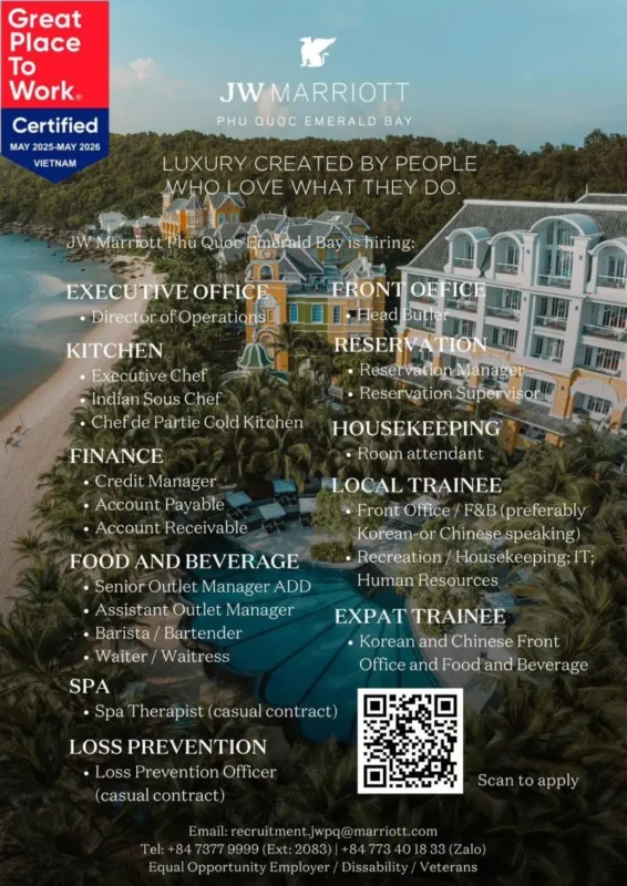 Various Position JW Phu Quoc