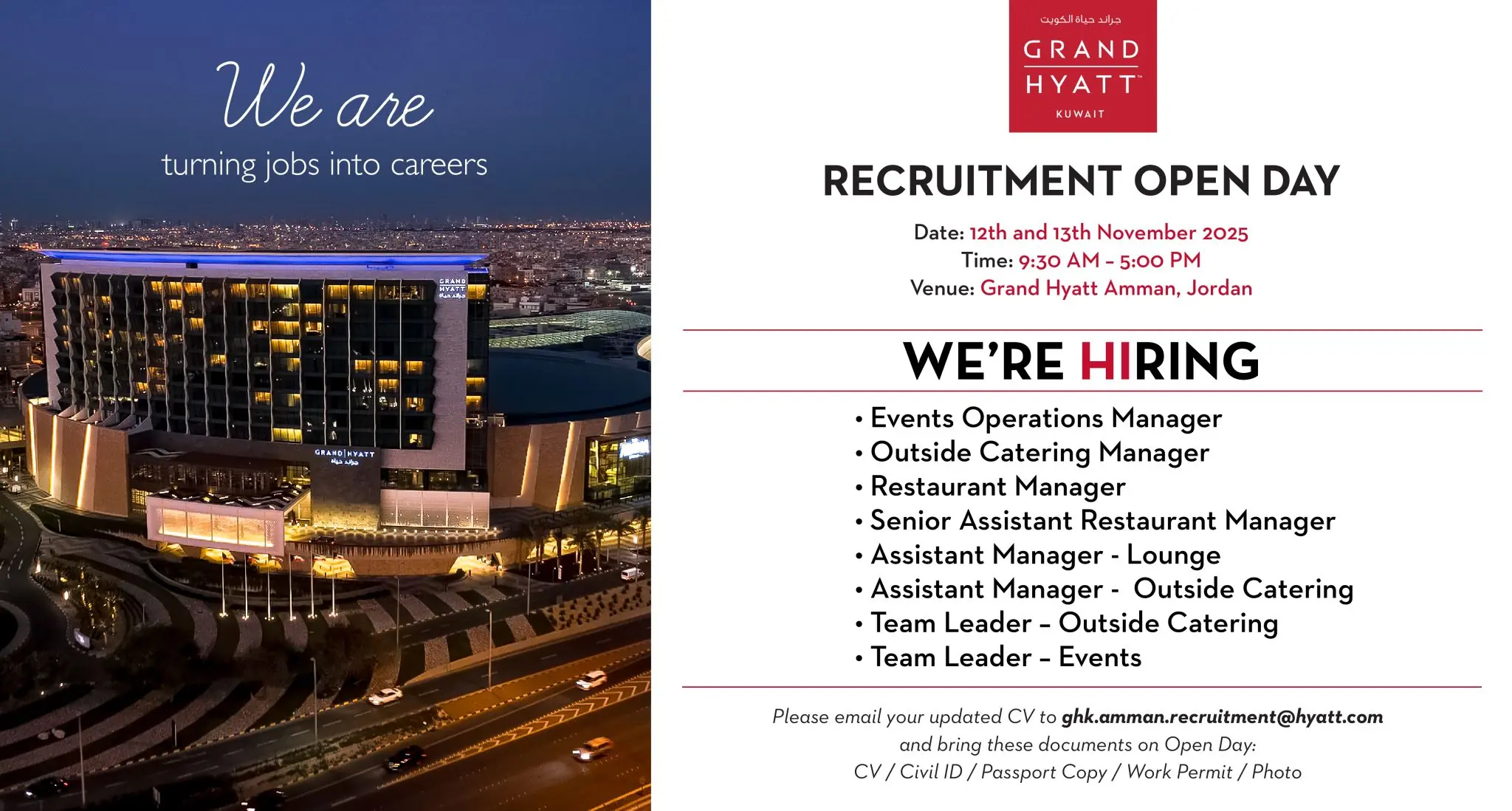 Jobs Fair Grand Hyatt Kuwait 2