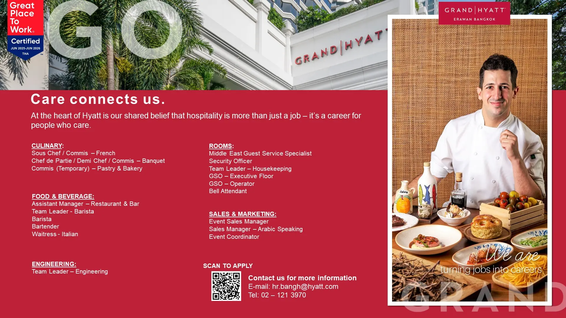 Various Position Park Hyatt BKK