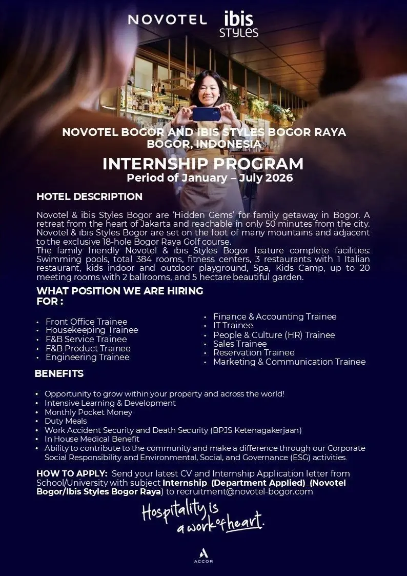 Internship Novotel Bogor