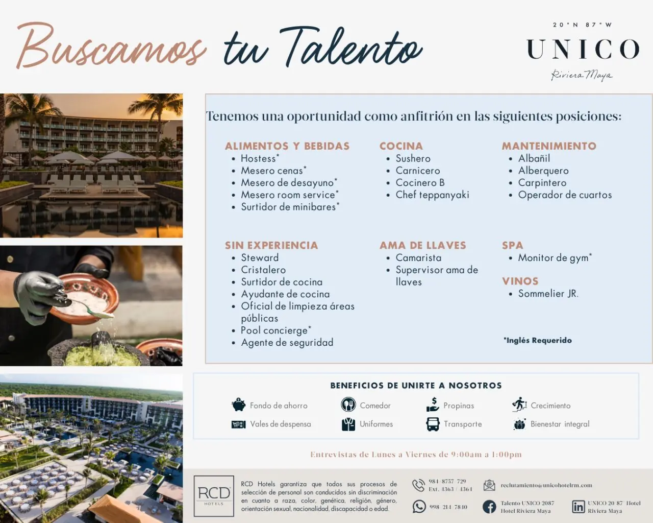 Various Position Unico Riviera Maya