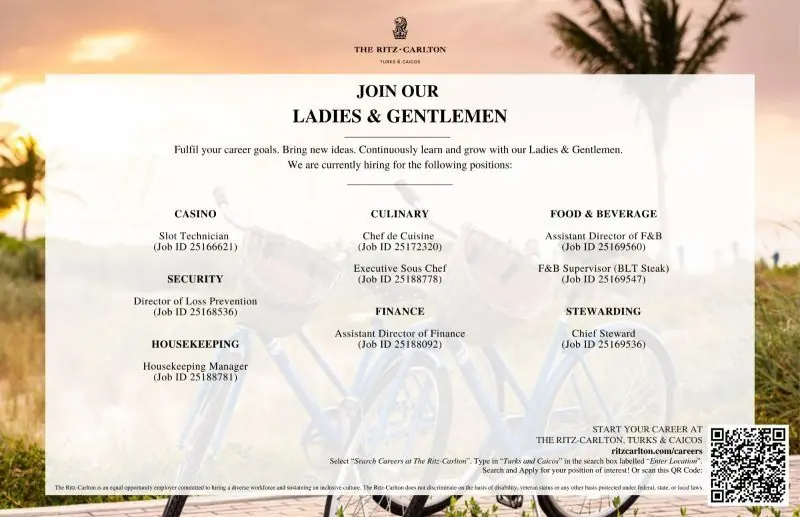 Various Position Ritz Turks And Caicos