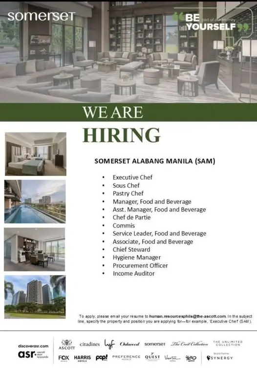 Various Position Sommerst Manila