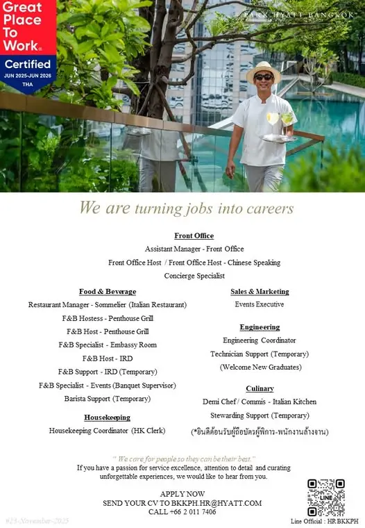 Various Position Hyatt Bkk