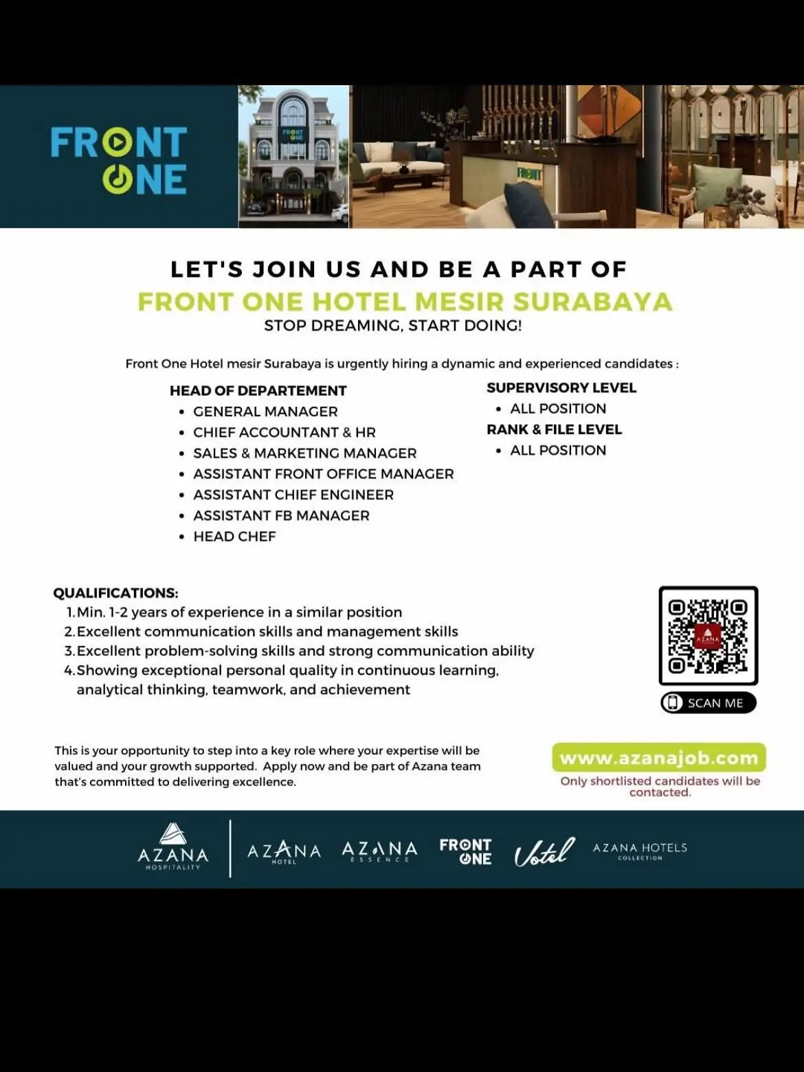 Various Position Front One Surabaya