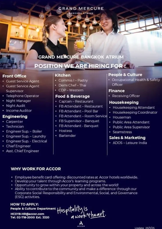 Various Position  Mercure Bkk