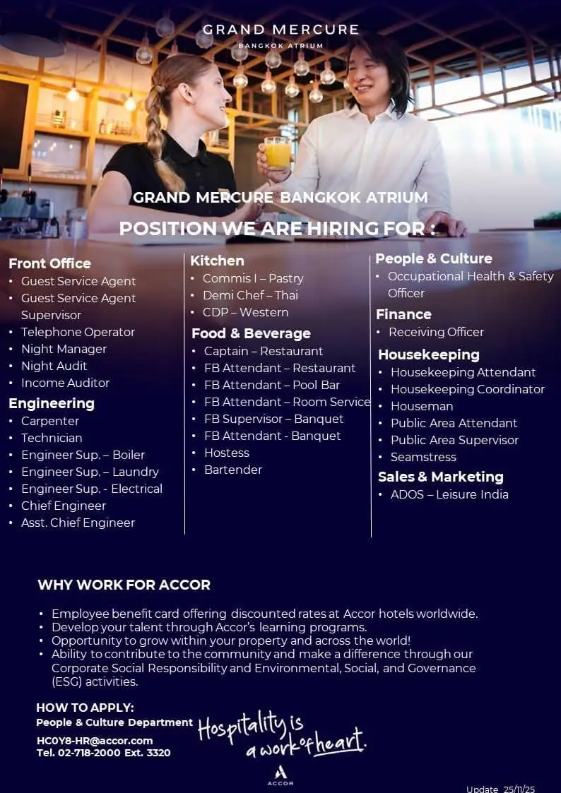 Various Position  Mercure Bkk