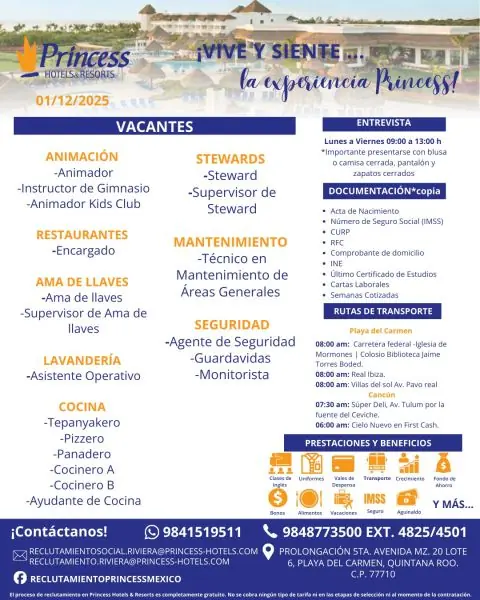 Various Position Princess Hotel