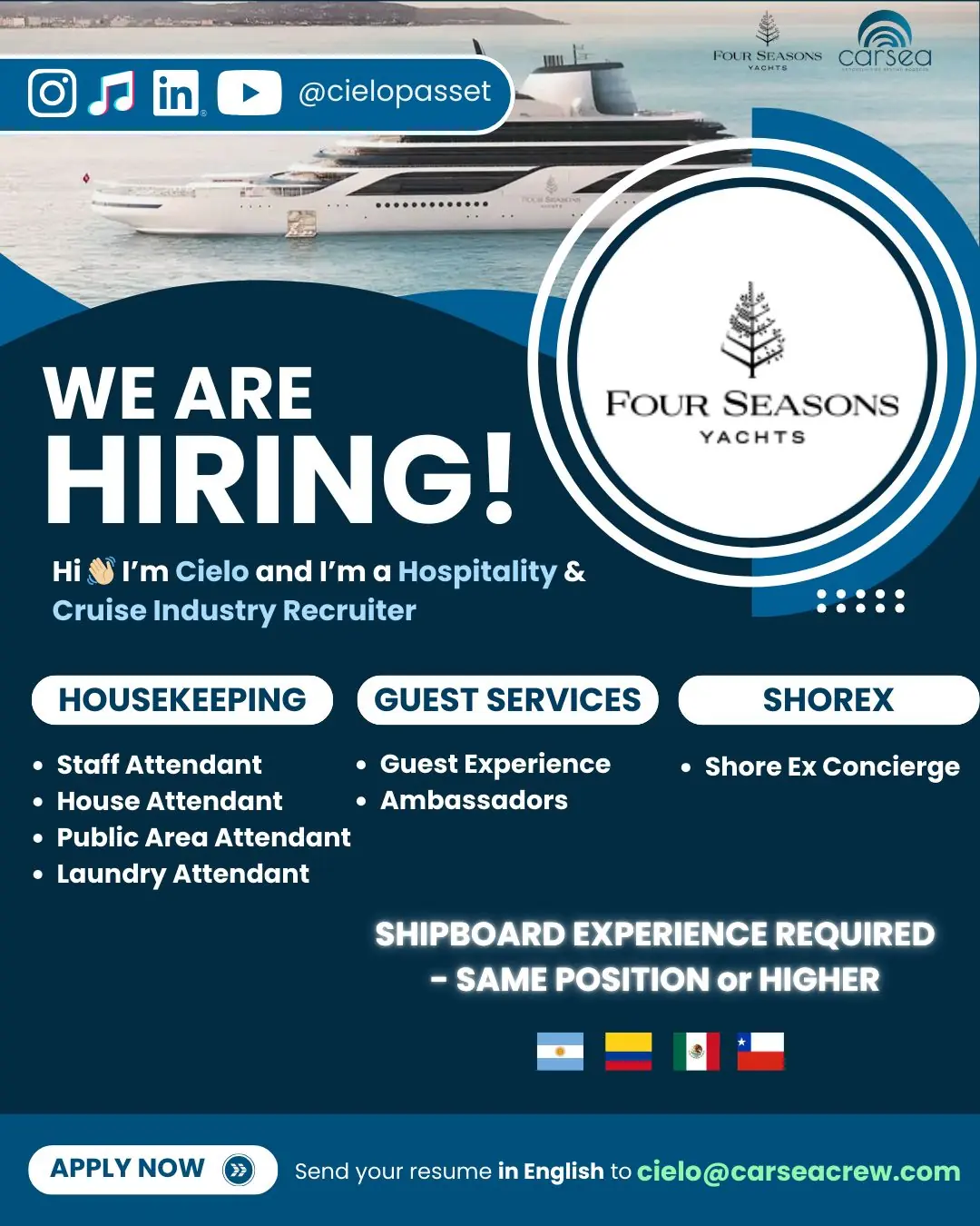 Various Position Yacht Four Seasons1