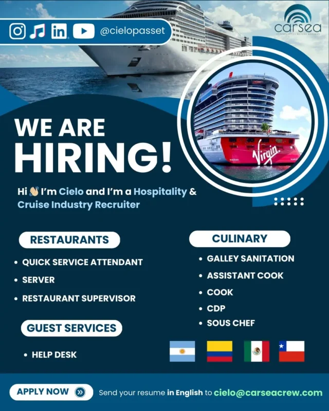 Various Position  Virgin Cruise