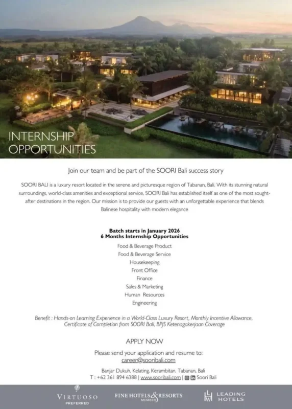 Internship Soori Bali