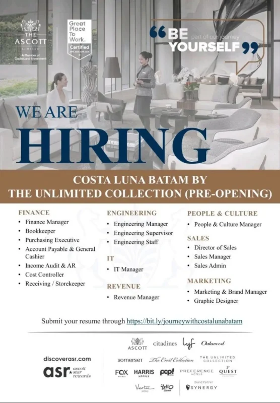 Various Position Costa Luna Batam