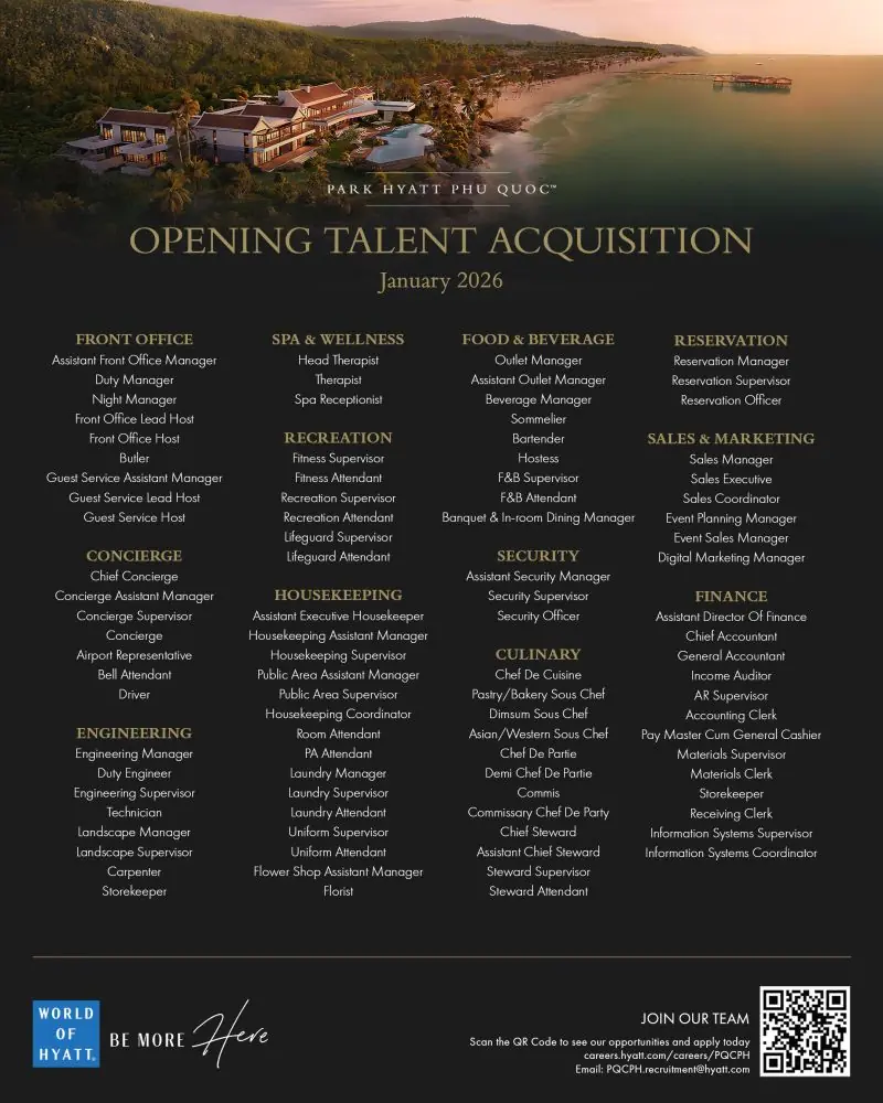 Various Position Park Hyatt Phu Quoc