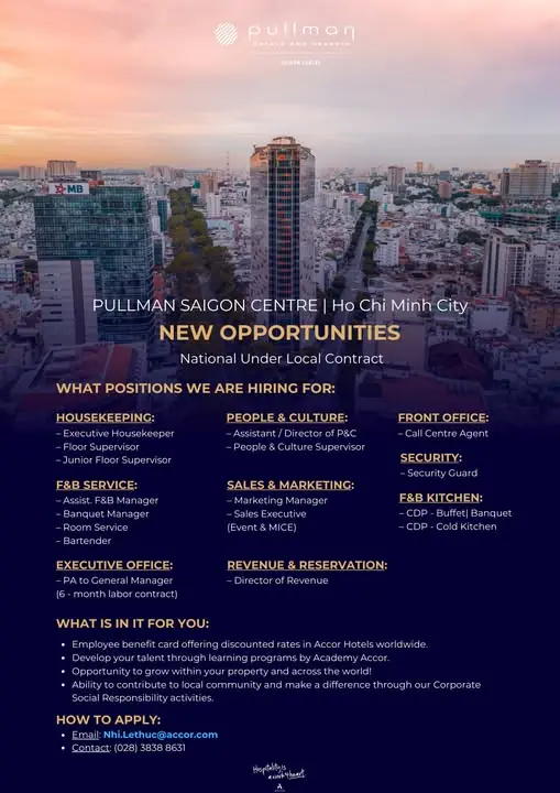 Various Position Pullman Saigon