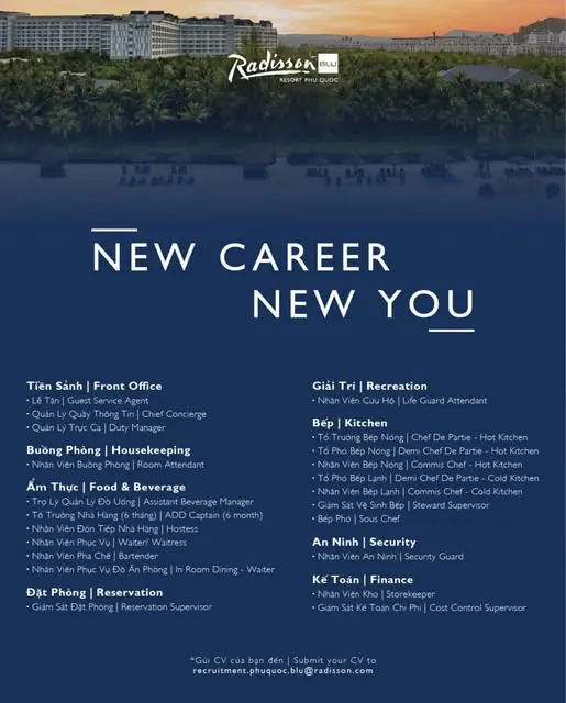 Various Position Radisson Phu Quoc