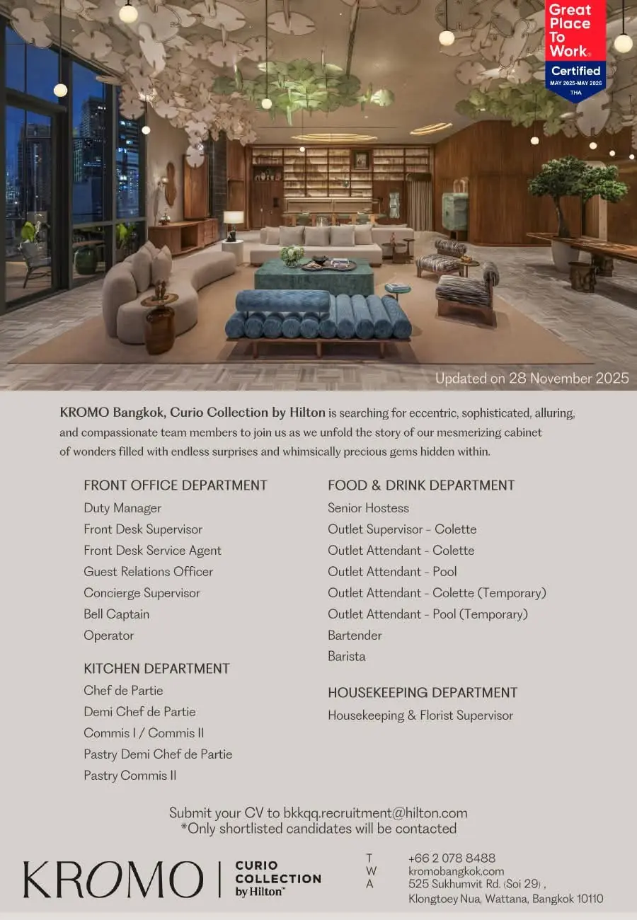 Various Position Kromo Bangkok