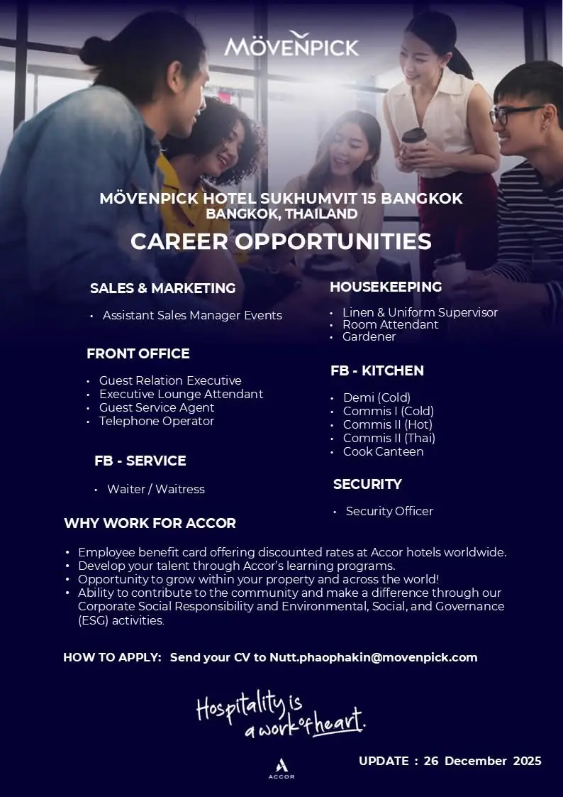 Various Position Movenpick BKK