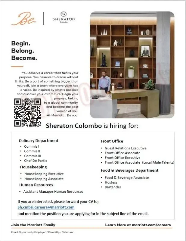 Various Position Sheraton Colombo