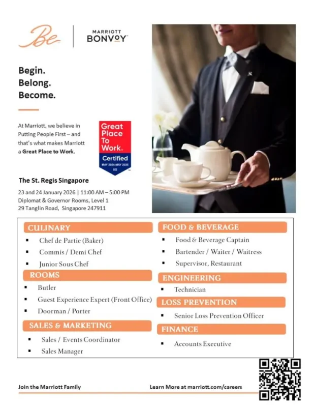 Various Position St Regis Singapore