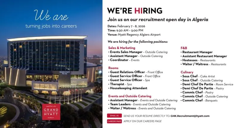 Various Position Grand Hyatt Algerie