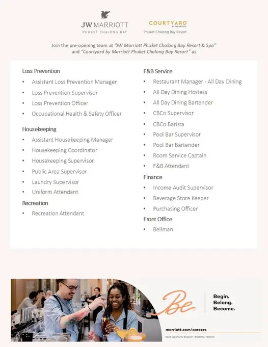 Various Position JW Phuket