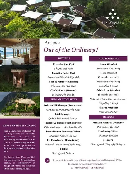 Various Position Six Senses Con Dao 1