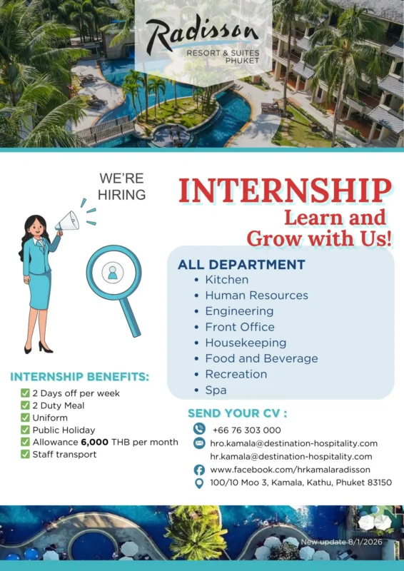 Internship Radisson Phuket