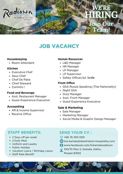 Various Position Radisson Phuket