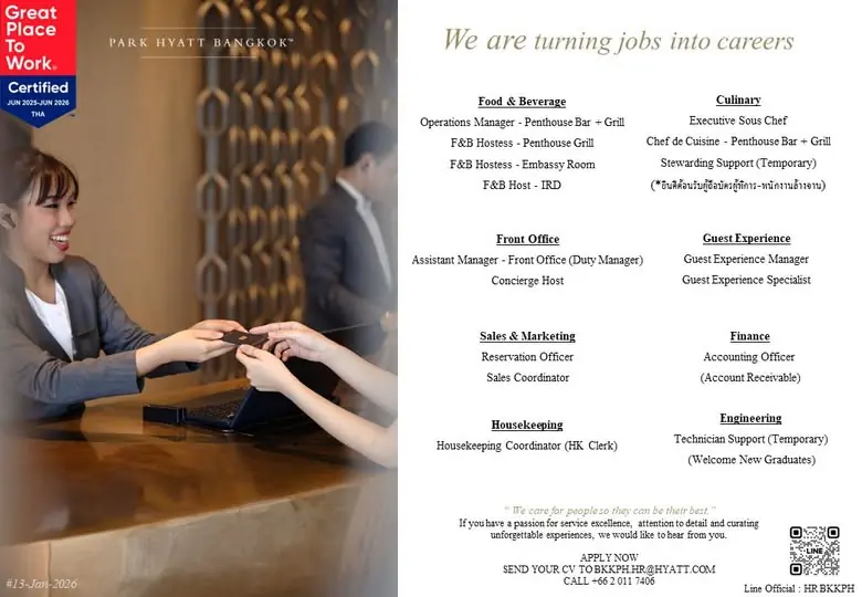 Various Position Hyatt BKK