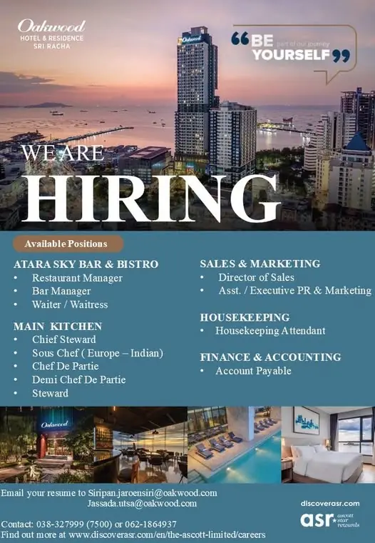 Various Position Oakwood Sri Racha