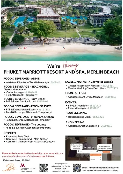 Various Position Marriott PHuket
