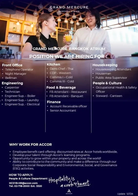 Various Position Mercure Bkk