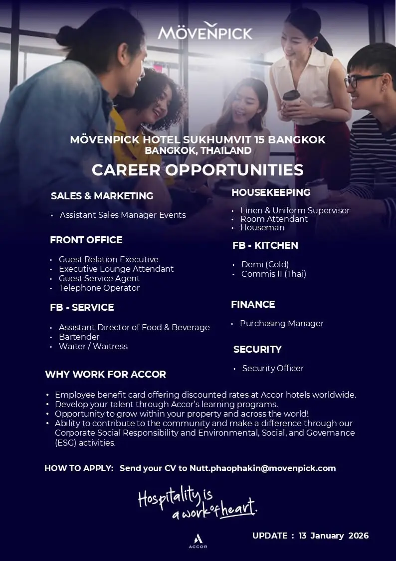 Various Position Movenpick BkK