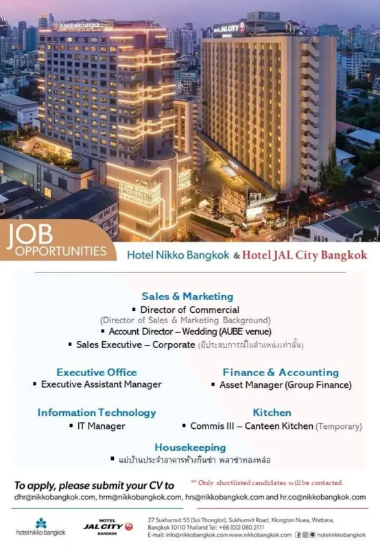 Various Position Hotel Jal BKK