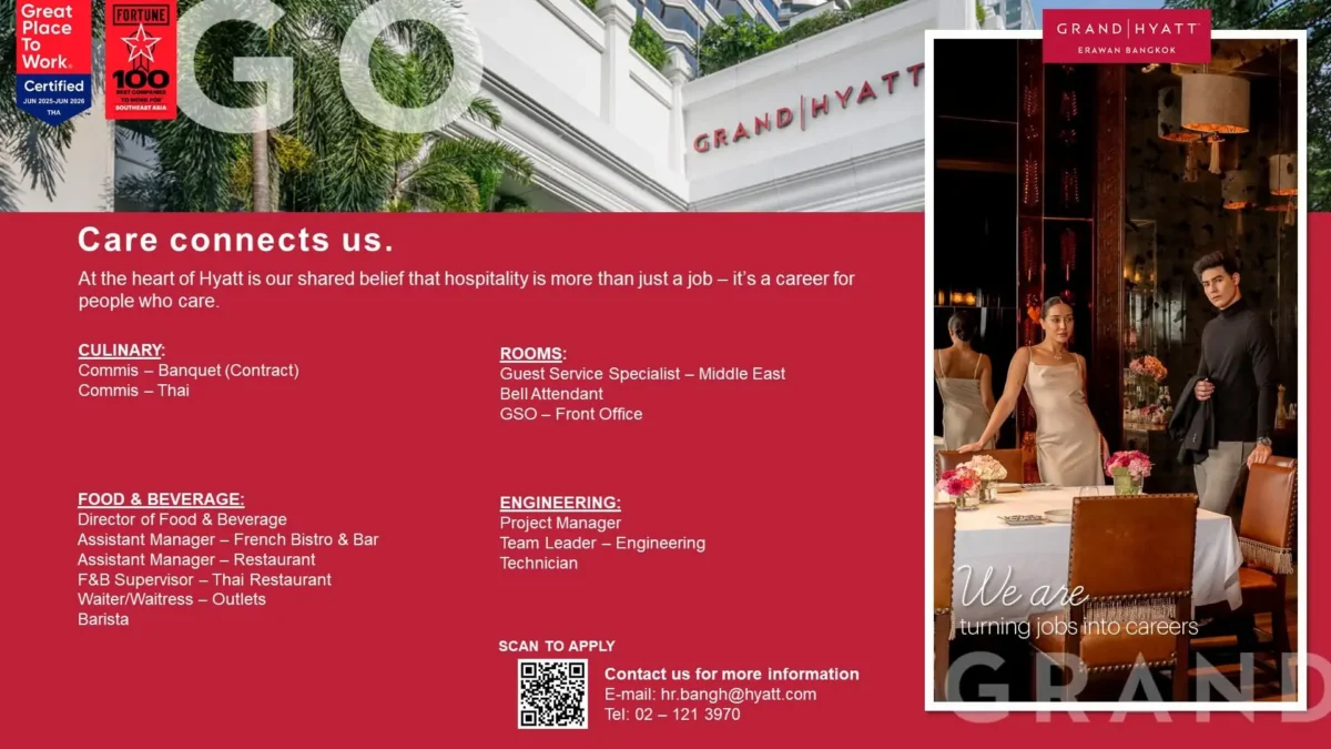 Various Position  Grand Hyatt Bkk