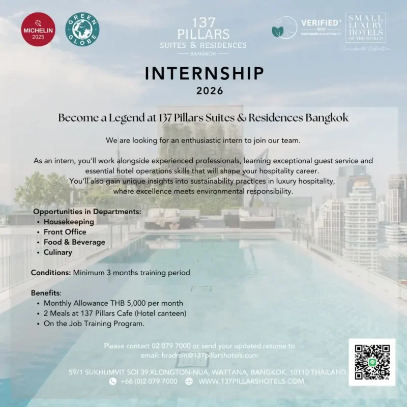 Internship 137 Pillars Bkk