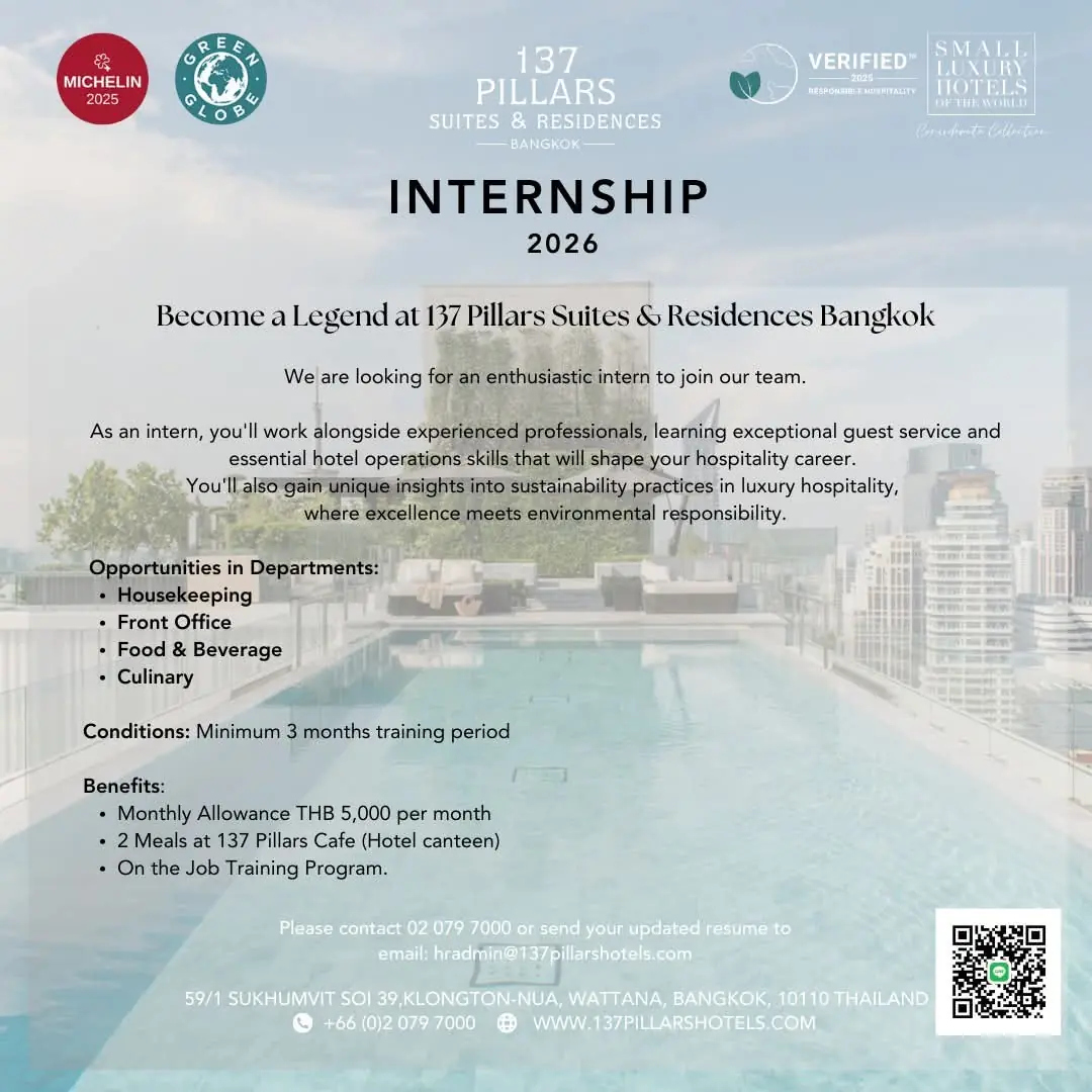 Internship 137 Pillars Bkk