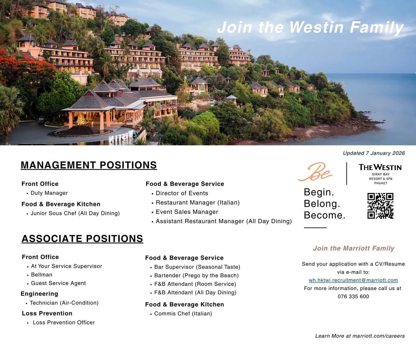 Various Position Westin Phuket
