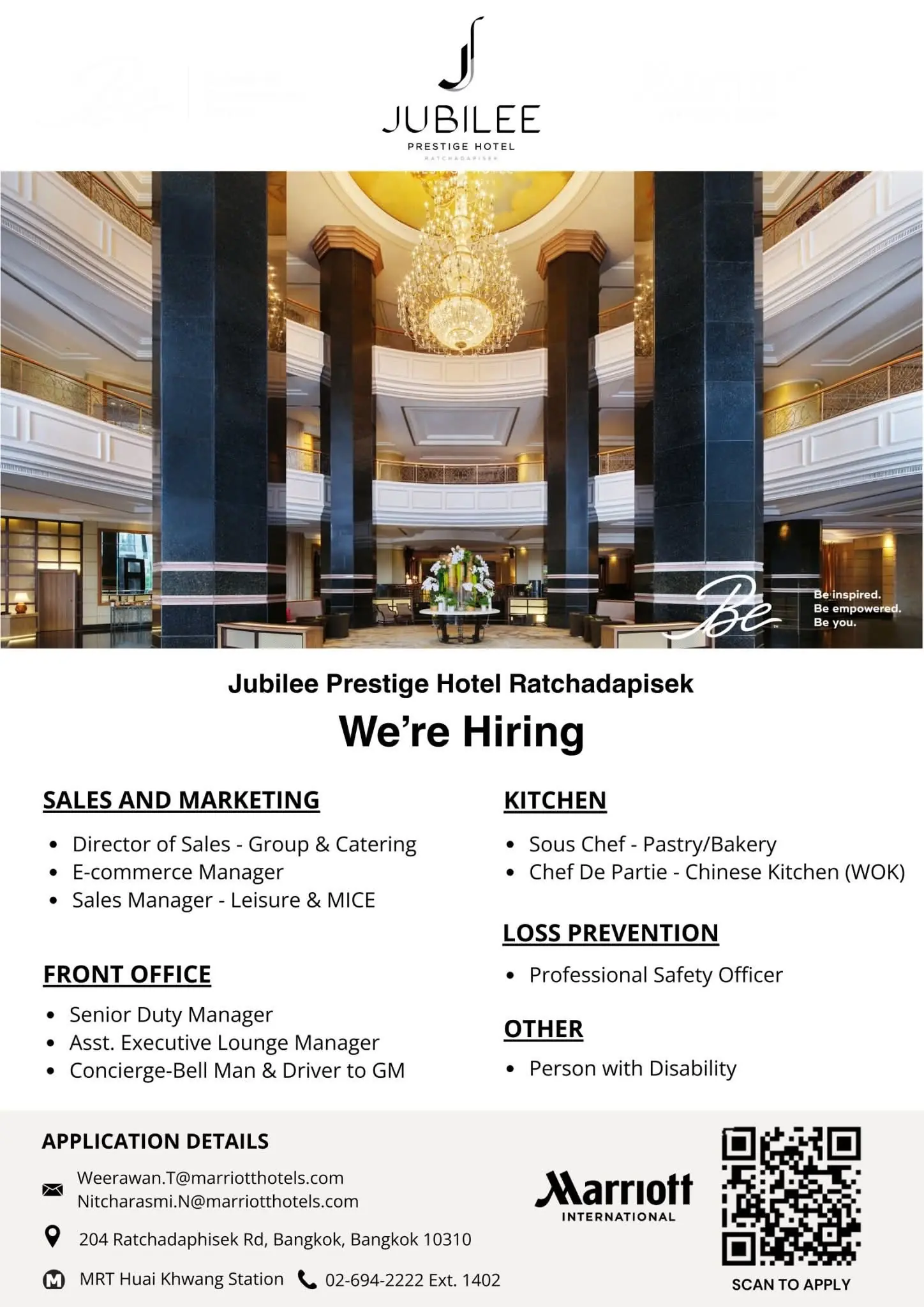 Various Position Jubilee Bkk