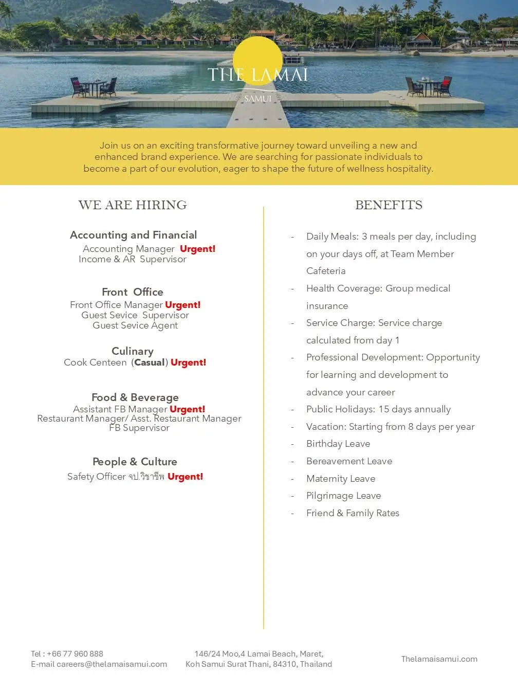 Various Position The Lamai Samui