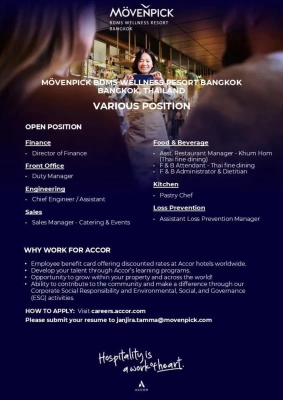 Various Position Movenpick BKK