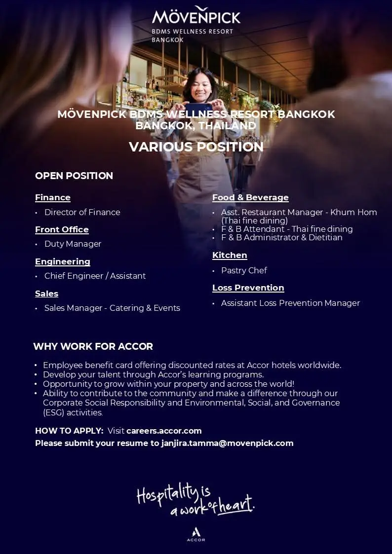 Various Position Movenpick BKK
