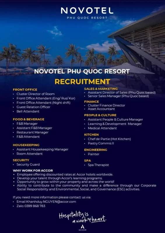 Various Position Novotel Phu Quoc